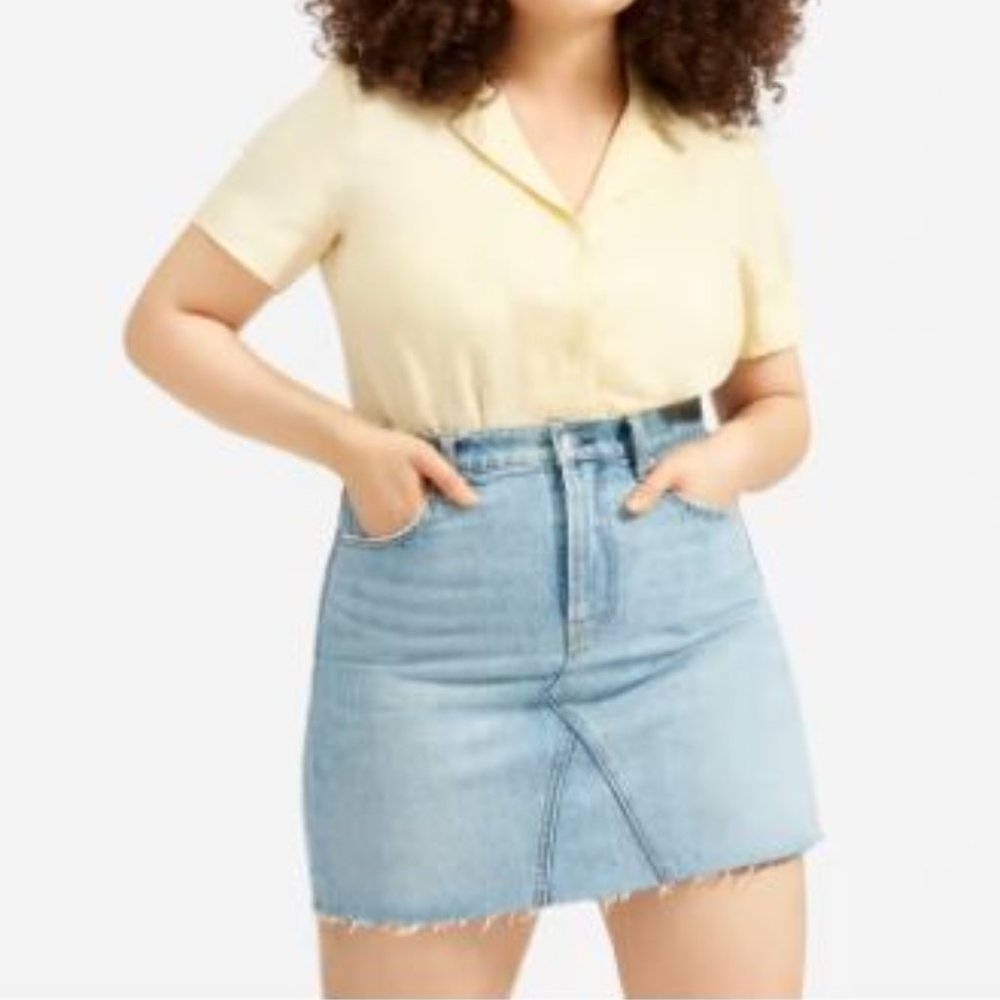 NWT Everlane - Reconstructed Denim Skirt